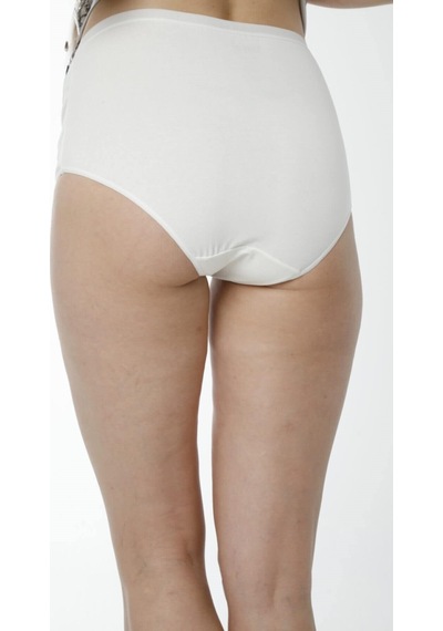 Hmd Underwear Kadın Ekru Pamuklu Yüksel Bel Hamile Lohusa Külot & Rahat Doku Hmd1413 Ekru