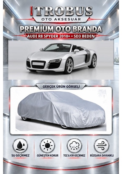 Audi R8 Spyder 2010 Ve Sonrası Uyumlu Premium Araba Brandası Oto Branda Sd3 Beden
