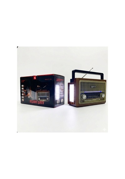 Kamptek Ktf-1655 Nostaljik Radyo - Bluetooth Hoparlör, El Fenerli, Şarjlı Ahşap Görünümlü Retro Müzik Kutusu