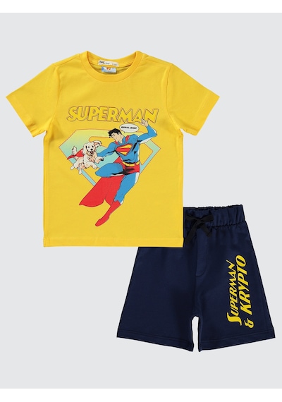 Superman Erkek Çocuk Takım 2-5 Yaş Sarı