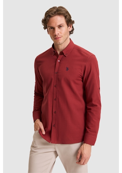 U.s. Polo Assn. Erkek Vişne Gömlek Basic 50324660-vr223
