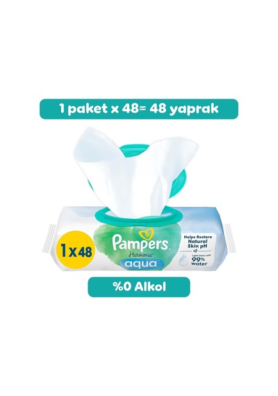 Prima Islak Havlu Mendil Aqua Pure 48 Yaprak Paket Tekli