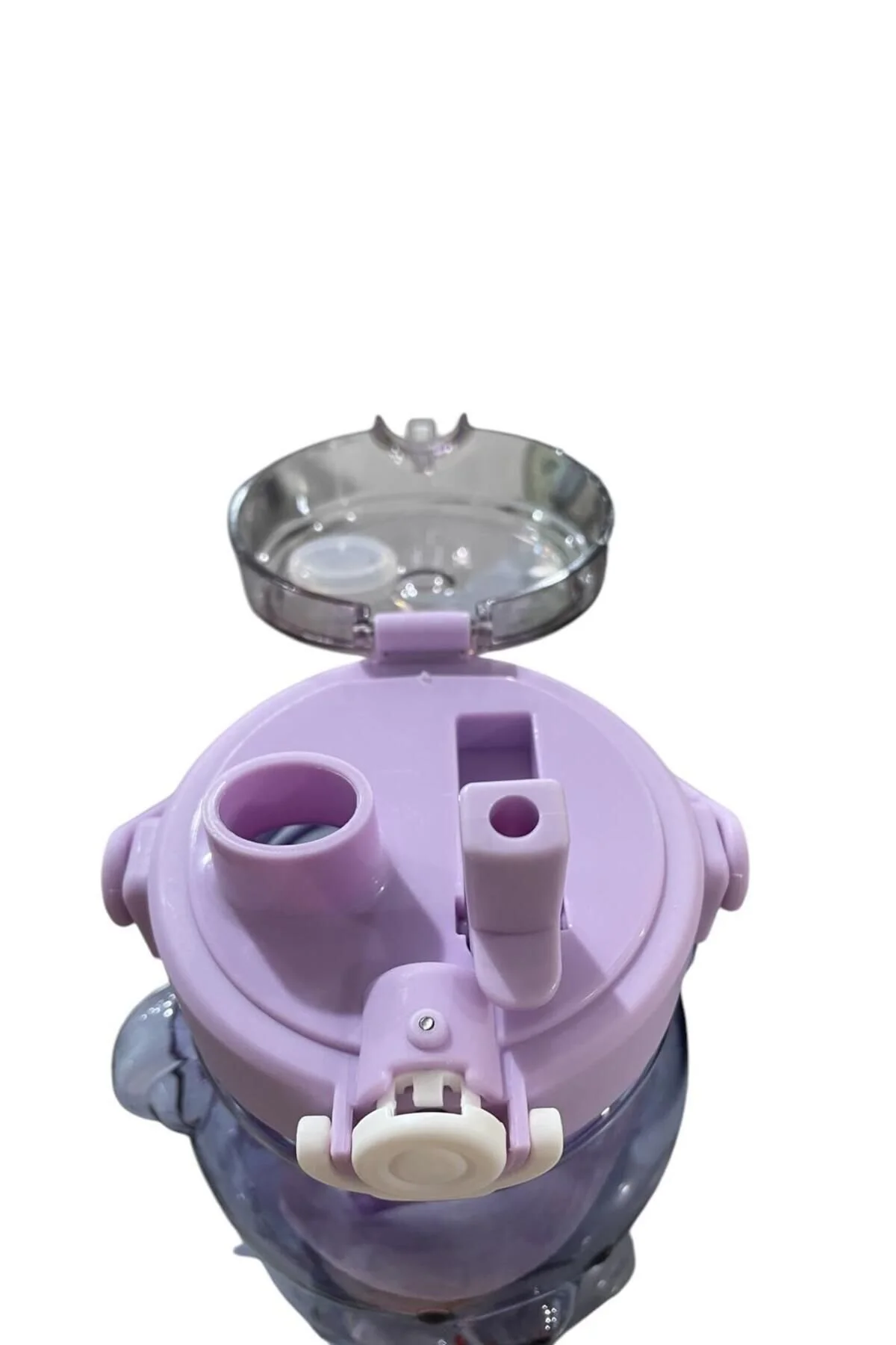 Smile Şeffaf Ayıcık Model Öğrenci Su Matarası Öğrenci Su Şişesi Suluk 1000ml Bpa Içermez Asorti Çok Renkli