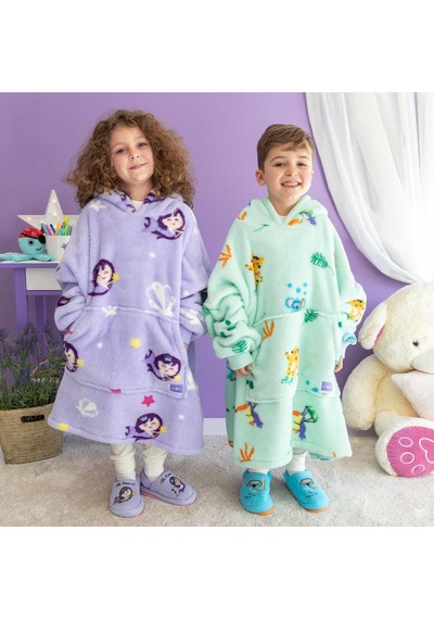 Milk & Moo Milk&Moo Giyilebilir Çocuk Battaniye Jungle Friends Yeşil