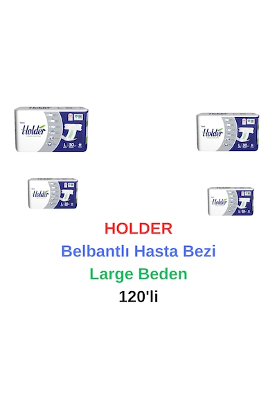Holder - Belbantlı Hasta Bezi Large Beden 120'li L