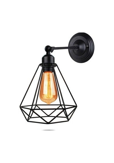 Dylight Retro Metal Dekoratif Mafsallı Siyah Duvar Aplik-dy00126
