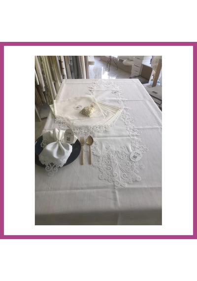 Gees Global Sofra Takımı 26 Parça Anna Model Yemek Takımı Örtüsü Dertsiz 160 X 260 Cm Masa Örtüsü Gbzs Çok Renkli