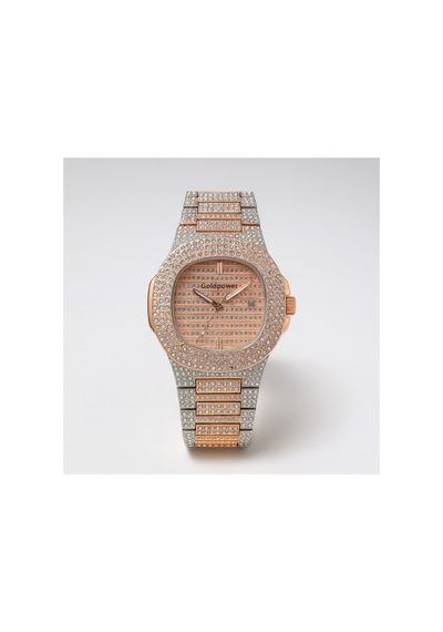 Lüks Metal Taşlı Kordon Takvimli Unisex Kol Saati Rose/gümüşiçipembe - 650058546 Gümüş