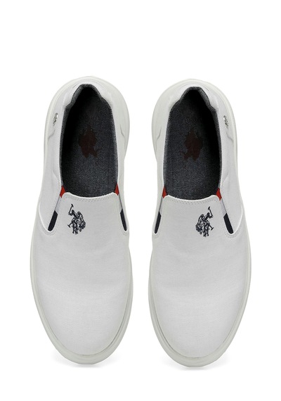U.S. Polo Assn. Us Polo Assn Erkek Ayakkabı 4fx Kittan İpliksiz Bağcıksız Beyaz