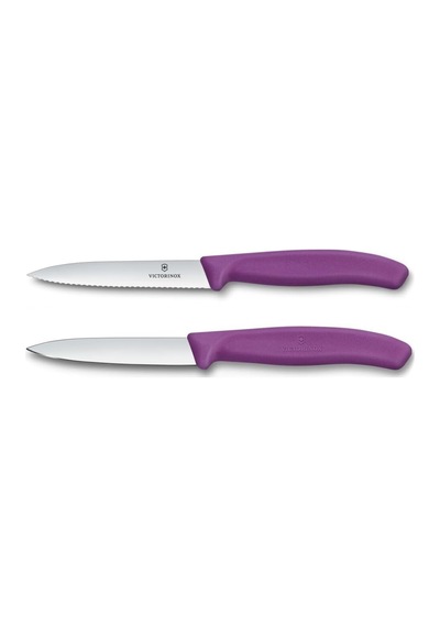 6.7795.2c1 Swiss Classic 2li 10cm Soyma Bıçağı Set, Mor Çok Renkli