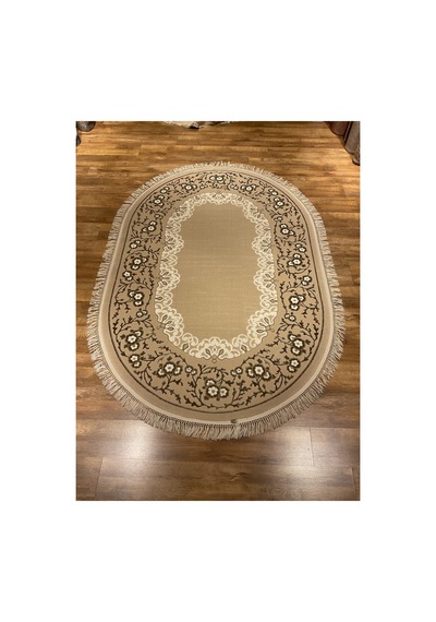 Aspero 4112b 160x230 Vizon Oval Halı Krem