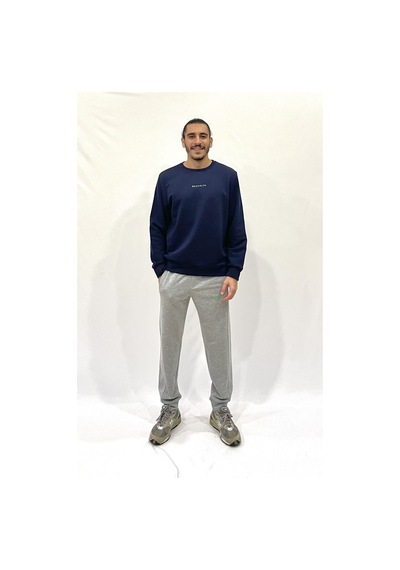 Erkek Bisiklet Yaka Rahat Kalıp 3 İplik Kalın Orta Brooklyn Nakışlı Sweatshirt Spr24sw34 NAVY Erkek Bisiklet Yaka Rahat Kalıp 3 İplik Kalın Orta Brooklyn Nakışlı Sweatshirt Spr24sw34 NAVY