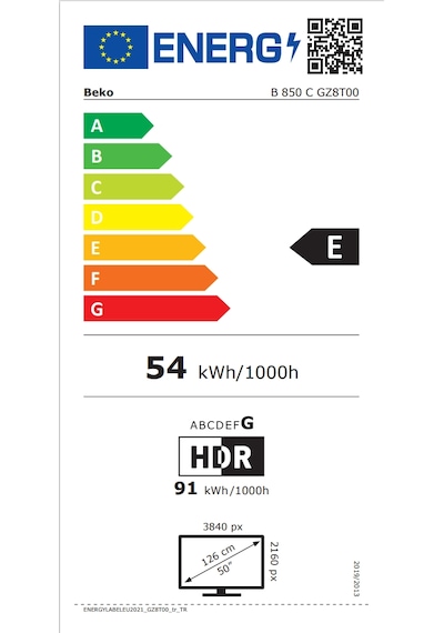 Beko B 850 C Crystal 8 QLED 50" 4K UHD Google TV