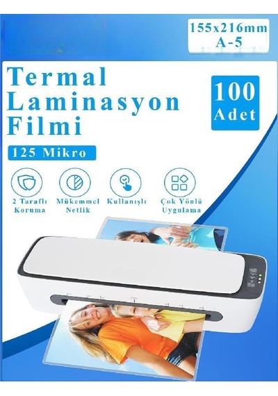 Artlantis Laminasyon Filmi Parlak A5 100 Lü 1 Paket 125 Mikron Laminasyon Kaplama Pvc Kaplama Poşeti 100 Adet