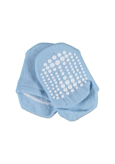 Bibaby Organik Çorap Soket Kaymaz Taban Points Mavi-10363 Mavi