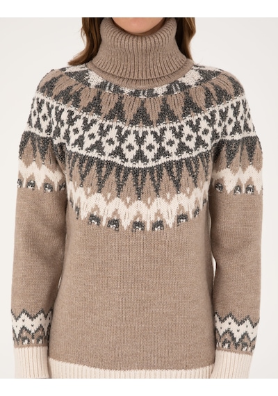 Pierre Cardin Kadın Vizon Kazak /triko 50315942-vr052 Vizon