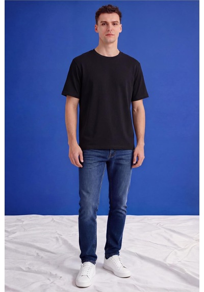 Freemen Erkek Oversize Tişört Nefes Alan Yumuşak Dokulu Terletmeyen Rahat Kalıp Basic-399 Siyah