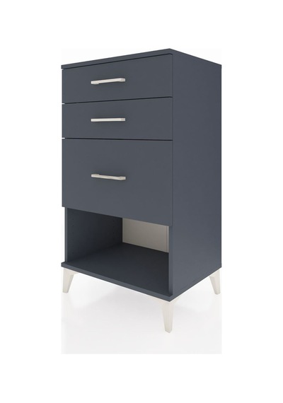 Hyperion Komodin 3 Çekmeceli 60x44x106 Antrasit-antrasit Antrasit