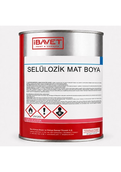 İbavet Selülozik Boya 2.5 Lt Özel Mat Siyah