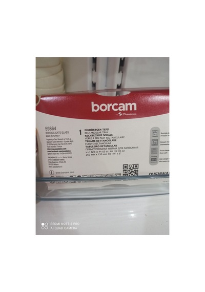 Paşabahçe Borcam Baton 250x115mm Dikdörtgen Midi Fırın Kek Kalıbı 1120 Cc Kutuludur Cam