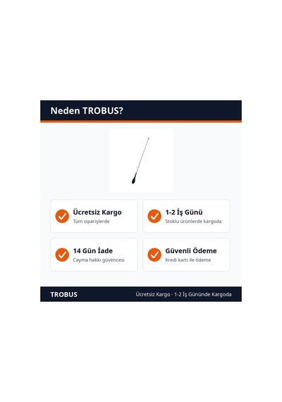 Trobus Tofaş Uyumlu Oto Anten Uzun Siyah