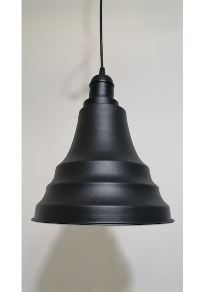 Riolight Retro Siyah Içi Beyaz Tekli Metal Sarkıt Çap:23Cm (538286608)