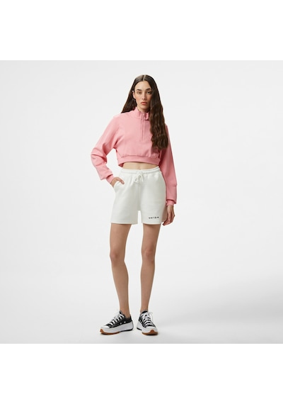 United4 Unıted4 Örme Crop Kadın Pembe Sweatshirt Cuko25ss Pembe