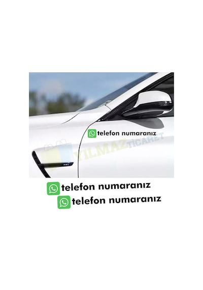 Kişiye Özel Whatsapp Telefon Numara Sticker Yapıştırma 2 Adet