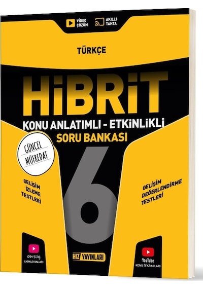 Hız Yayınları 2026 6. Sınıf Türkçe Hibrit - Konu Anlatımlı Soru Bankası Yeni Müfredat