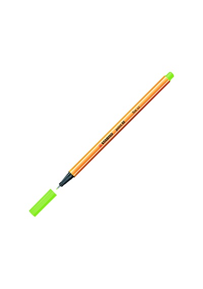 Stabilo Keçe Uçlu İnce Kalem 88 Point 0.4 Mm Fosforlu Yeşil 88/033 Çok Renkli
