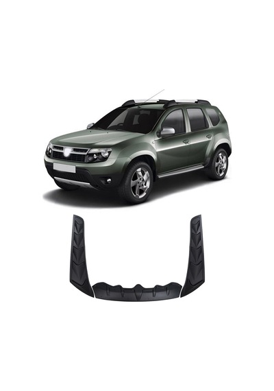 Dacia Duster 2010-2017 Uyumlu Dragon Pack Kaput Koruma 3 Parça Abs Mat Siyah