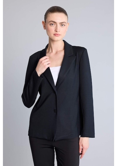 Defacto Standart Fıt Ceket Yaka Blazer Ceket G2228ax26spbk81 Siyah-bk81