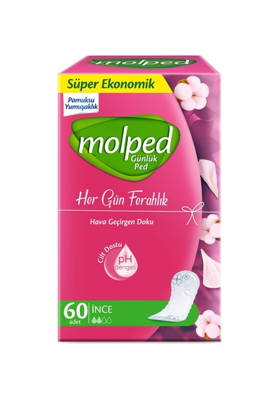 Molped Her Gün Ferahlık Günlük Ped 60'lı - 8 Adet Tarı