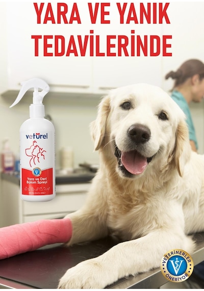 Veturel Kedi Köpek Yara Deri Bakım Spreyi 2 x 300 ML