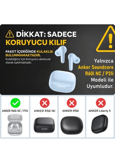 Caseonn Anker Soundcore P31i Kılıf Askı Aparatlı Mat Silikon Pembe