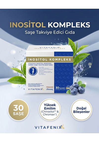 Vitafenix İnositol Kompleks Myo Ve D-chiro İnositol, Krom, R-alfa Lipoik Asit - 30 Saşe Takviye Edici Gıda