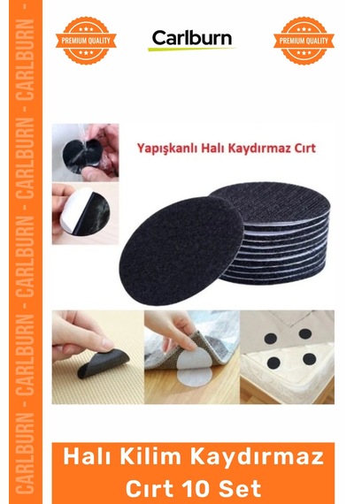 Özel Üretim Yıkanabilir Tekrar Kullanılabilir 5cm Güçlü Köşe Tutucu Halı Kilim Kaydırmaz Cırt 10 Set