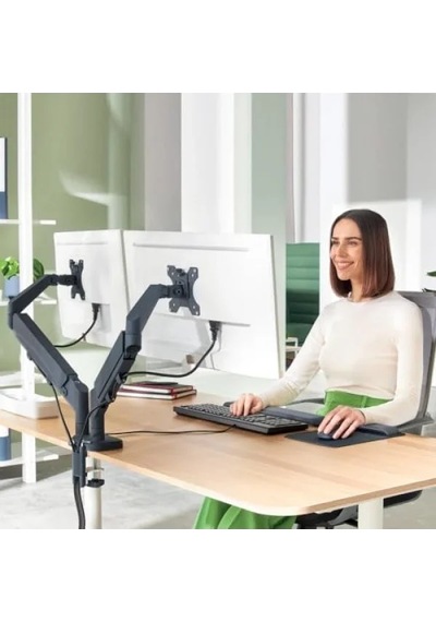İkili Monitör Kolu - Yerden Tasarruf Sağlayan Ergonomik Tasarım