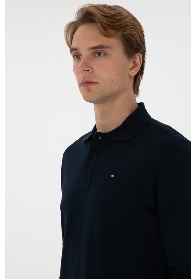U.S. Polo Assn. Erkek Regular Fit Polo Yaka Lacivert Basic Sweatshirt 50315941-VR033