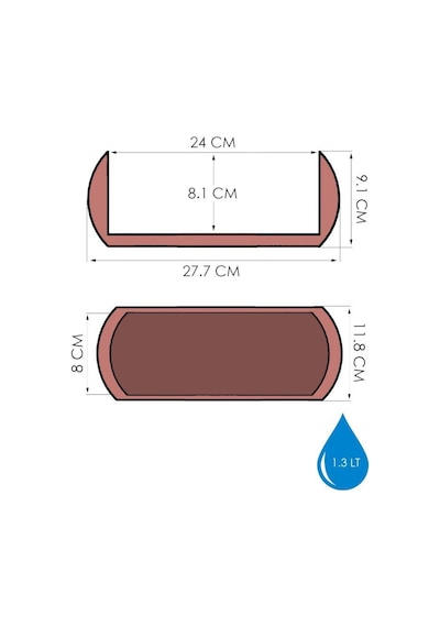 Omnipazar Krs-372 Dekoratif Plastik Mercan Uzun Saksı 1.3 Litre No 2 79286580