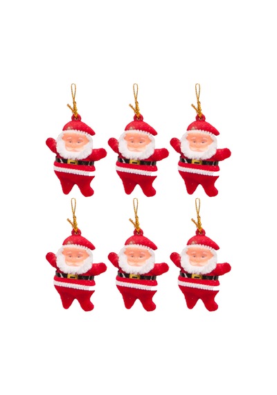 Yılbaşı Çam Ağacı Süsü Noel Baba 6'lı