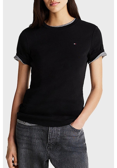 Tommy Hilfiger Bayan T Shirt W0ww40587 Bds Siyah Siyah