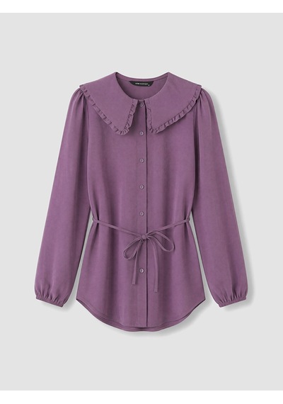 Lcw Everyday Mor Bebe Yaka Modal Karışımlı Kadın Gömlek Tunik