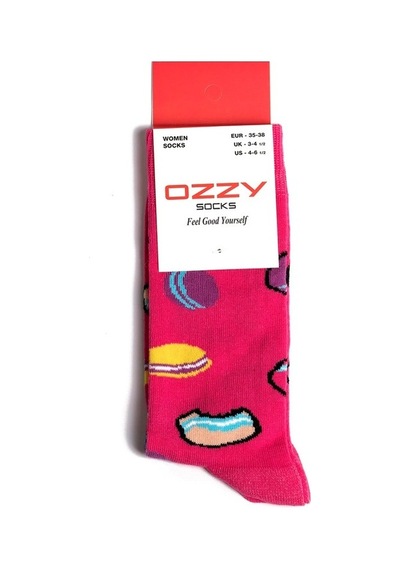 Ozzy Socks Macaron Desenli Çorap Çok Renkli