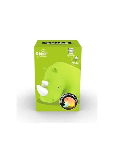 Dhink Silikon Gece Lambası Rhino Scott Yeşil