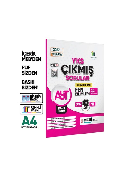 2027 YKS-AYT Fen Bilimleri (Fizik-Kimya-Biyoloji) ÖSYM Çıkmış Soru Konu Konu Son 9 Yıl Video Çözümlü