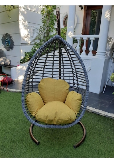 Zeta Home Rattan Salıncak Sarı Zeta Home Rattan Salıncak Sarı