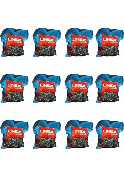 Linex Endüstriyel Büyük Boy Bulaşık Teli Ovma Teli Toptel 12'li