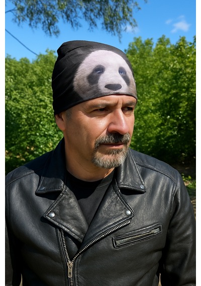 Sticker Works Motorcu Panda Buff Maske Outdoor Boyunluk Unisex Bandana Standart
