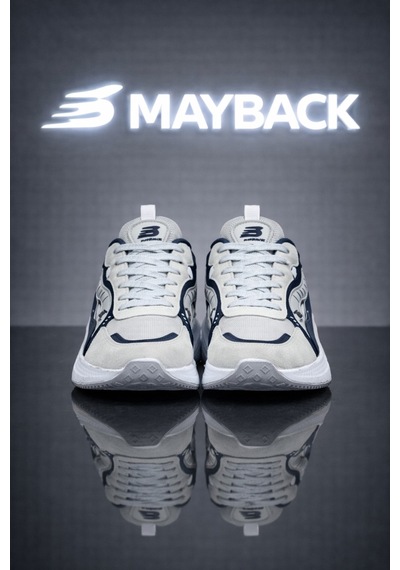 Mayback Erkek Spor Günlük Yazlık Ortopedik Ayakkabı Gri - Lacivert